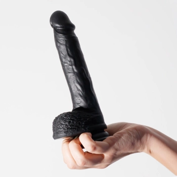Dildo realistyczne silikonowe Inviktus Crushious 22 cm czarny