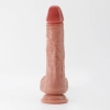 Dildo realistyczne Crushious Inviktus płynny silikon 22 cm cielisty