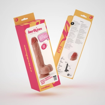 Dildo realistyczne Crushious Inviktus płynny silikon 22 cm cielisty