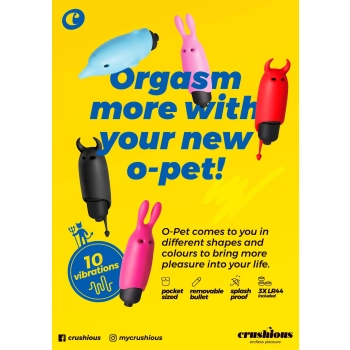Wibrator króliczek Crushious OPet różowy 10 trybów