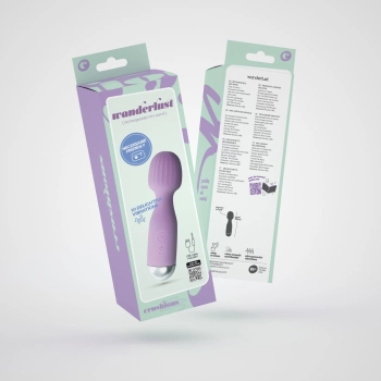 Mini wand Crushious Wanderlust liliowy USB 15 cm