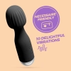 Mini wibrator wand Crushious Wanderlust czarny USB 15 cm