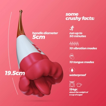 Stymulator podwójny Crushious Jagger silikonowy 19,5 cm