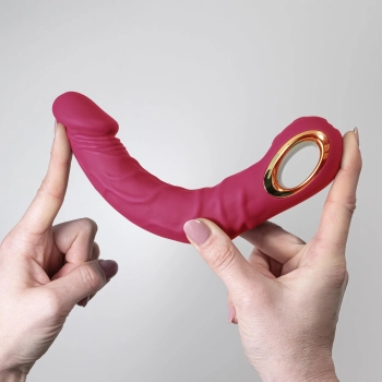 Wibrator realistyczny Crushious Magnus Bend zginany różowy USB