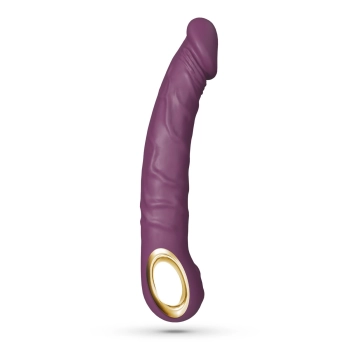 Wibrator realistyczny Crushious Magnus Bend giętki fioletowy USB 22 5 cm