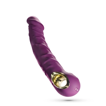 Wibrator realistyczny Crushious Magnus Bend giętki fioletowy USB 22 5 cm