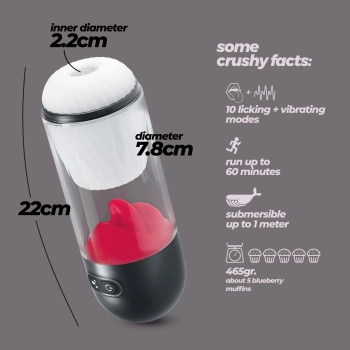 Masturbator rotacyjny Crushious Slurpy 2 w 1 USB 22 cm