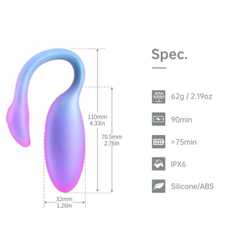 Wibrator noszony Magic Motion Flamingo Max niebieski z aplikacją