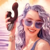 Wibrator Magic Ponder z lizaniem i aplikacją czerwony