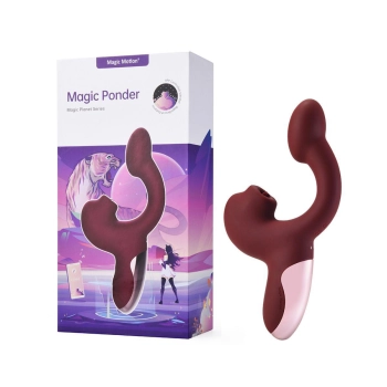 Wibrator Magic Ponder z lizaniem i aplikacją czerwony