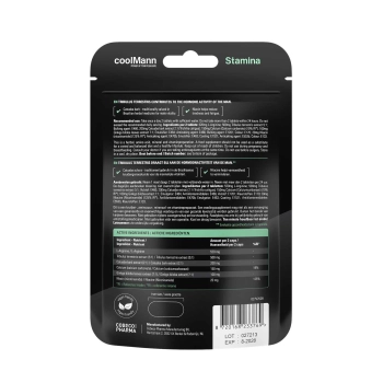 Tabletki CoolMann Stamina na wytrzymałość 60 sztuk