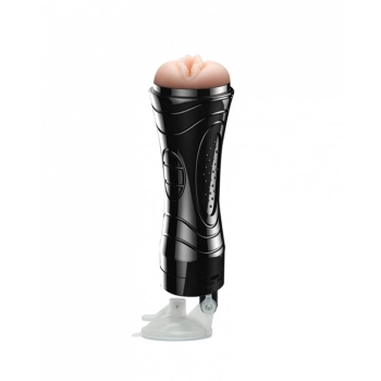 Masturbator wibrujący naścienny Quickies Power Escorts czarny 24 cm