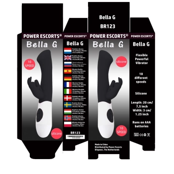Wibrator punktu G Bella G Power Escorts czarny 20 cm
