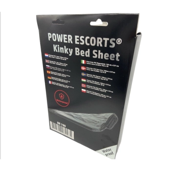 Prześcieradło kinky Power Escorts czarne wodoodporne 160 227 cm