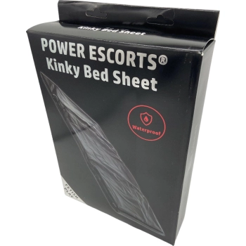 Prześcieradło kinky Power Escorts czarne wodoodporne 160 227 cm