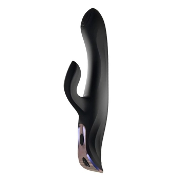 Wibrator króliczek Rachel Deluxe Power Escorts czarny silikonowy USB 23 cm