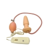 Wibrujący korek analny pompowany Power Escorts silikonowy 10 cm miąższowy