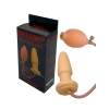 Wibrujący korek analny pompowany Power Escorts silikonowy 10 cm miąższowy