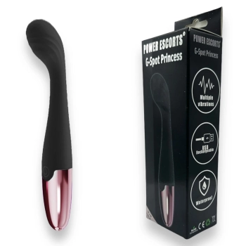 Wibrator punktu G Power Escorts silikonowy czarny USB 18 cm