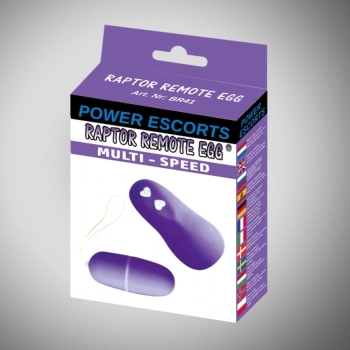 Zdalne Jajeczko Wibrujące Raptor Power Escorts Fioletowe