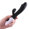 Wibrator króliczek silikonowy Power Escorts 20 cm czarny
