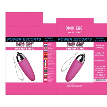 Dino egg pink    big egg 10,8 cm x 3,4 cm