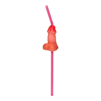 Specjalna słomka w kształcie penisa Kinky Pleasure biała