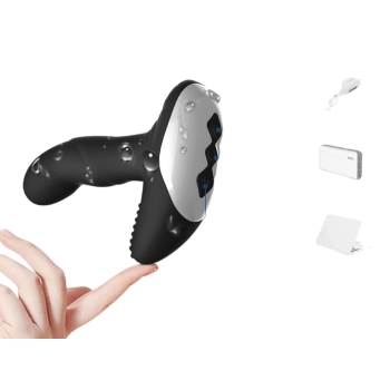 Masażer prostaty silikonowy Luxury Play USB 7 trybów podgrzewany czarny