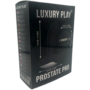 Masażer prostaty silikonowy Luxury Play USB 7 trybów podgrzewany czarny