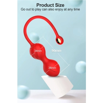 Kulki Kegla Lovesecret Premium z aplikacją różowe silikonowe USB 22 cm