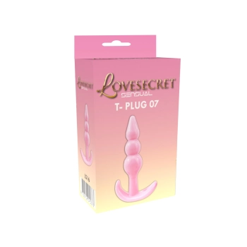 Korek analny Lovesecret T Plug 07 różowy 9 cm