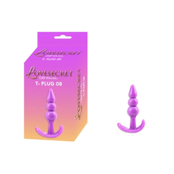 Korek analny Lovesecret Sensual T Plug 08 fioletowy 9,3 cm