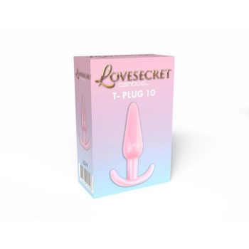 Korek analny Lovesecret Sensual T Plug 10 różowy 12,3 cm