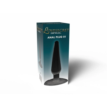 Korek analny z przyssawką Lovesecret czarny 11 cm