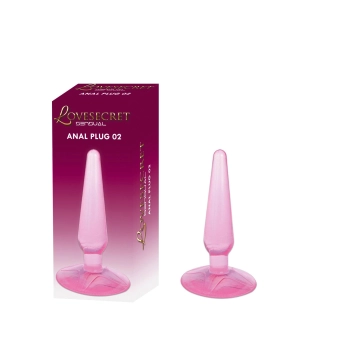 Korek analny Lovesecret z przyssawką różowy 11 cm