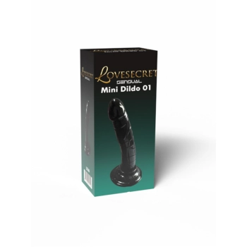 Mini dildo realistyczne Lovesecret czarne 14 cm z przyssawką