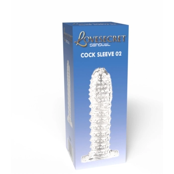 Rękaw na penisa przezroczysty z wypustkami Lovesecret 12,5 cm