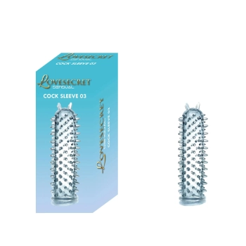 Rękaw na penisa przezroczysty z wypustkami Lovesecret 12,5 cm