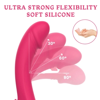 Wibrator punktu G Vibey elastyczny różowy USB 19 cm