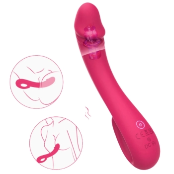 Wibrator punktu G Vibey elastyczny różowy USB 19 cm