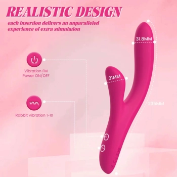 Wibrator króliczek Vibey Model Y Power Escorts różowy USB 23 5 cm