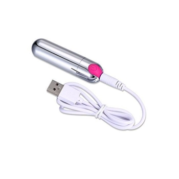 Wibrator-Strong Bullet Vibrator Silver/Pink USB 10 Function