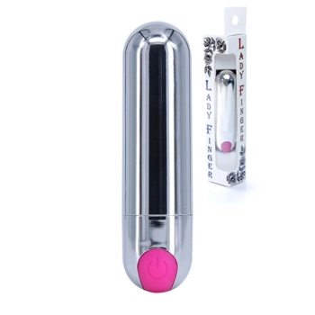 Wibrator-Strong Bullet Vibrator Silver/Pink USB 10 Function
