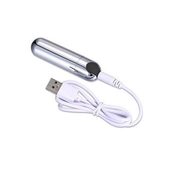 Wibrator-Strong Bullet Vibrator Silver/Black USB 10 Function
