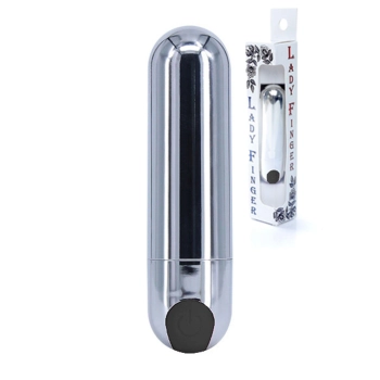 Wibrator-Strong Bullet Vibrator Silver/Black USB 10 Function