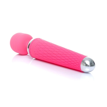 Masażer wand silikonowy B Series Magic różowy USB 19,5 cm 10 funkcji
