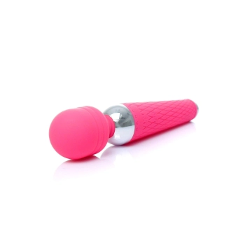 Masażer wand silikonowy B Series Magic różowy USB 19,5 cm 10 funkcji