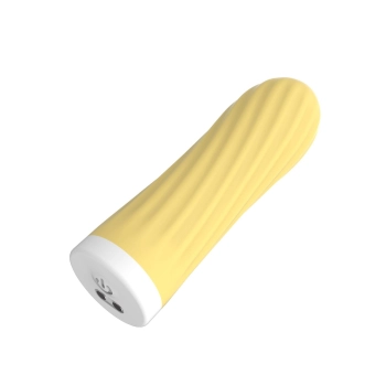 Stymulator-Rechargeable Silicone Touch Vibrator USB 10 Functions - Yellow