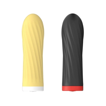 Stymulator-Rechargeable Silicone Touch Vibrator USB 10 Functions - Yellow