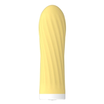Stymulator-Rechargeable Silicone Touch Vibrator USB 10 Functions - Yellow